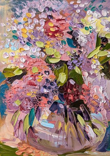 Flieder van Marina Kaiser, Schilderij te koop op Singulart