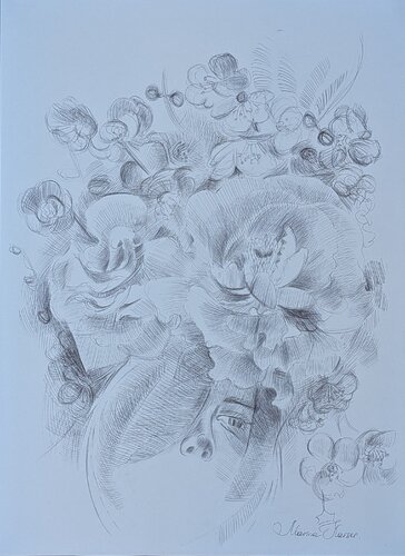 Kirschblüten van Marina Kaiser, Tekening te koop op Singulart
