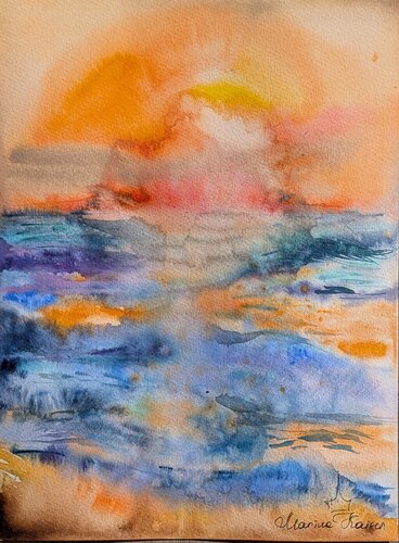 Meer als Zustand van Marina Kaiser, Werk op papier te koop op Singulart