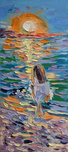 Sonnenuntergang ( Miniature 9 ) van Marina Kaiser, Schilderij te koop op Singulart