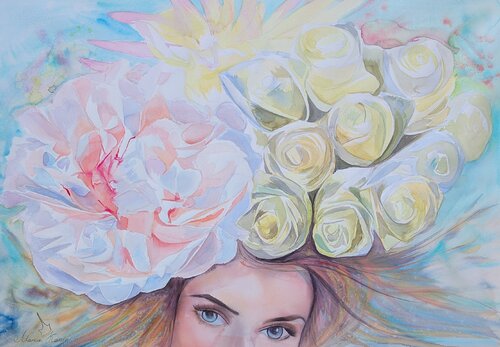 Aus den Augen der Muse di Marina Kaiser, Pittura in vendita su Singulart