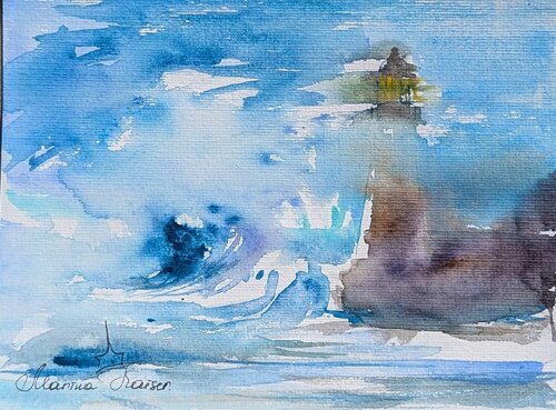 Leuchtturm par Marina Kaiser, Peinture en vente sur Singulart