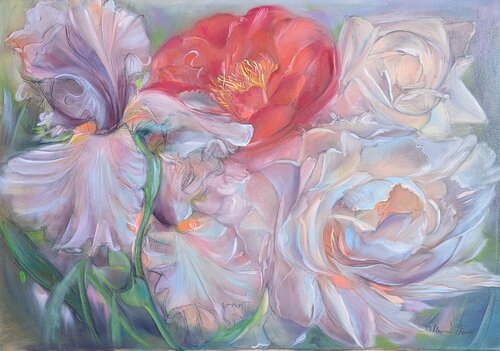 Blumenduett van Marina Kaiser, Schilderij te koop op Singulart