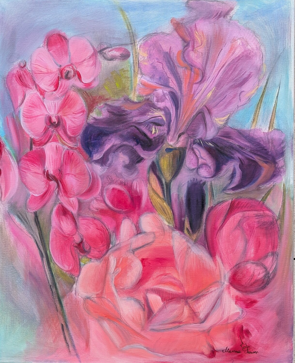 “Depth of Bloom” Marina Kaiser Dipinto originale in vendita
