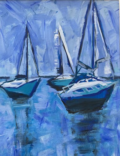 In the Blue von Natalia Raev, Malerei kaufen auf Singulart