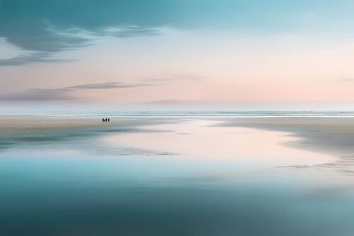 Menschen im Wattenmeer-01 by Manfred Rautenberg, Digital for Sale on Singulart