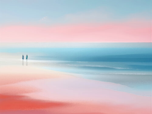 Zwei Frauen am Meer-03a di Manfred Rautenberg, Digitale in vendita su Singulart