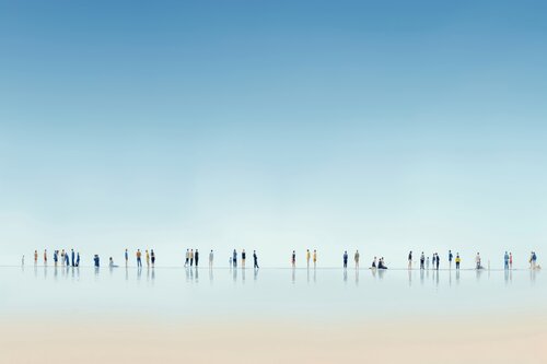 Menschen am Strand-01 de Manfred Rautenberg, Digital a la venta en Singulart