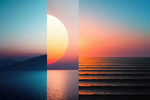 Drei Momente des Lichts di Manfred Rautenberg, Digitale in vendita su Singulart