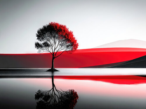 Baum am Ufer-surreal-01 di Manfred Rautenberg, Digitale in vendita su Singulart