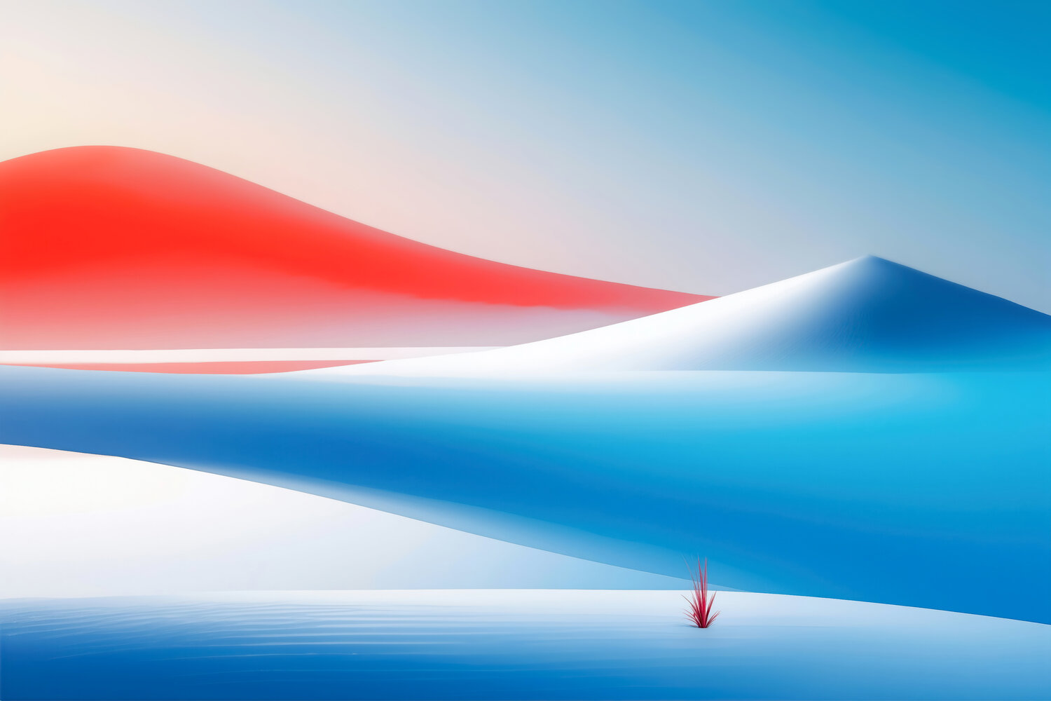 Rotes Leuchten, blaue Stille Manfred Rautenberg