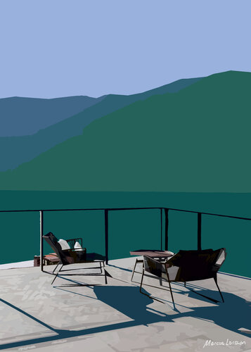Breakfast at Lake Como von Marcus Larsson, Druck kaufen auf Singulart