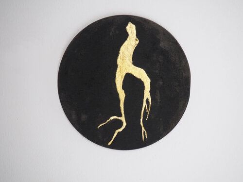 Golden Root – Small Contemporary Artwork van Silvana Ilieva, Schilderij te koop op Singulart