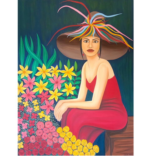 flower girl di Jacob Isaac, Pittura in vendita su Singulart