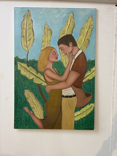 Lovers in the park van Jacob Isaac, Schilderij te koop op Singulart