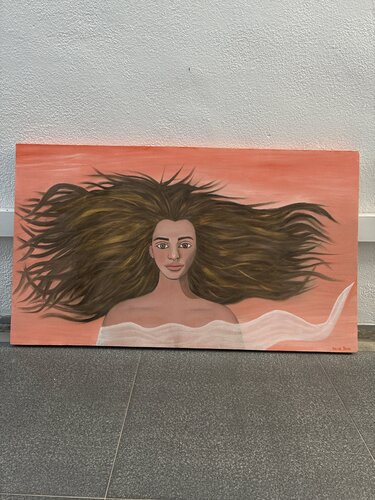 Girl with  a lot of hair von Jacob Isaac, Malerei kaufen auf Singulart