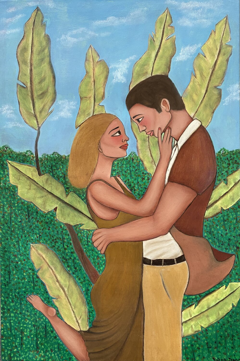 Lover in the park Jacob Isaac Originalgemälde zu verkaufen