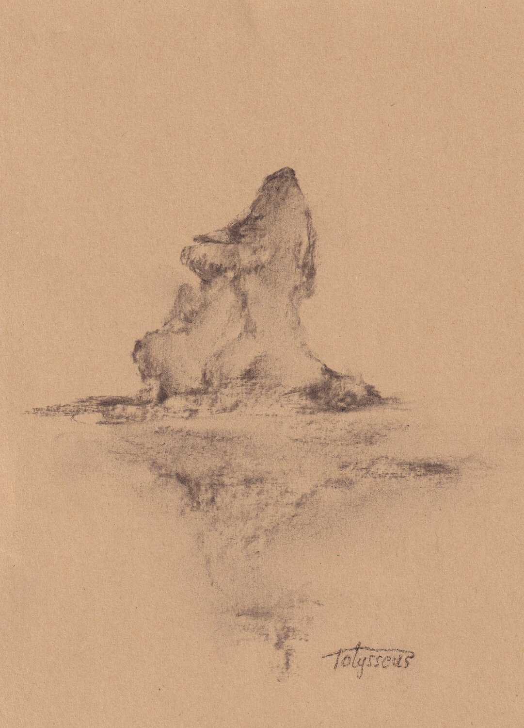 ST 103 - Studie mit Kohle Laszlo Toth Werk op papier te koop