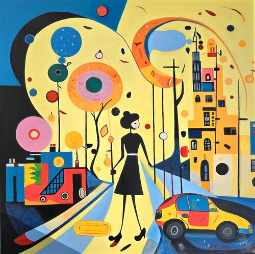 Urban Fantasy by Anna Burger, Painting for Sale on Singulart