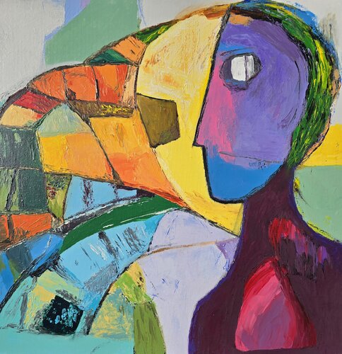 Amethyst Guardian of Maissau di Anna Burger, Pittura in vendita su Singulart
