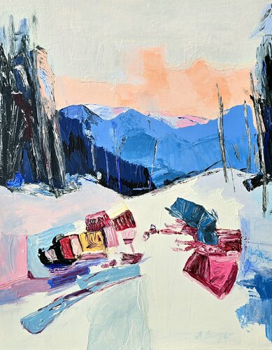 Evening Glow Over Hochschwab von Anna Burger, Malerei kaufen auf Singulart