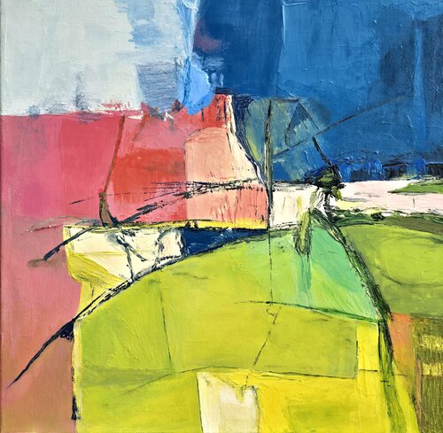 Ürnstein in Spring Colors de Anna Burger, Pintura a la venta en Singulart