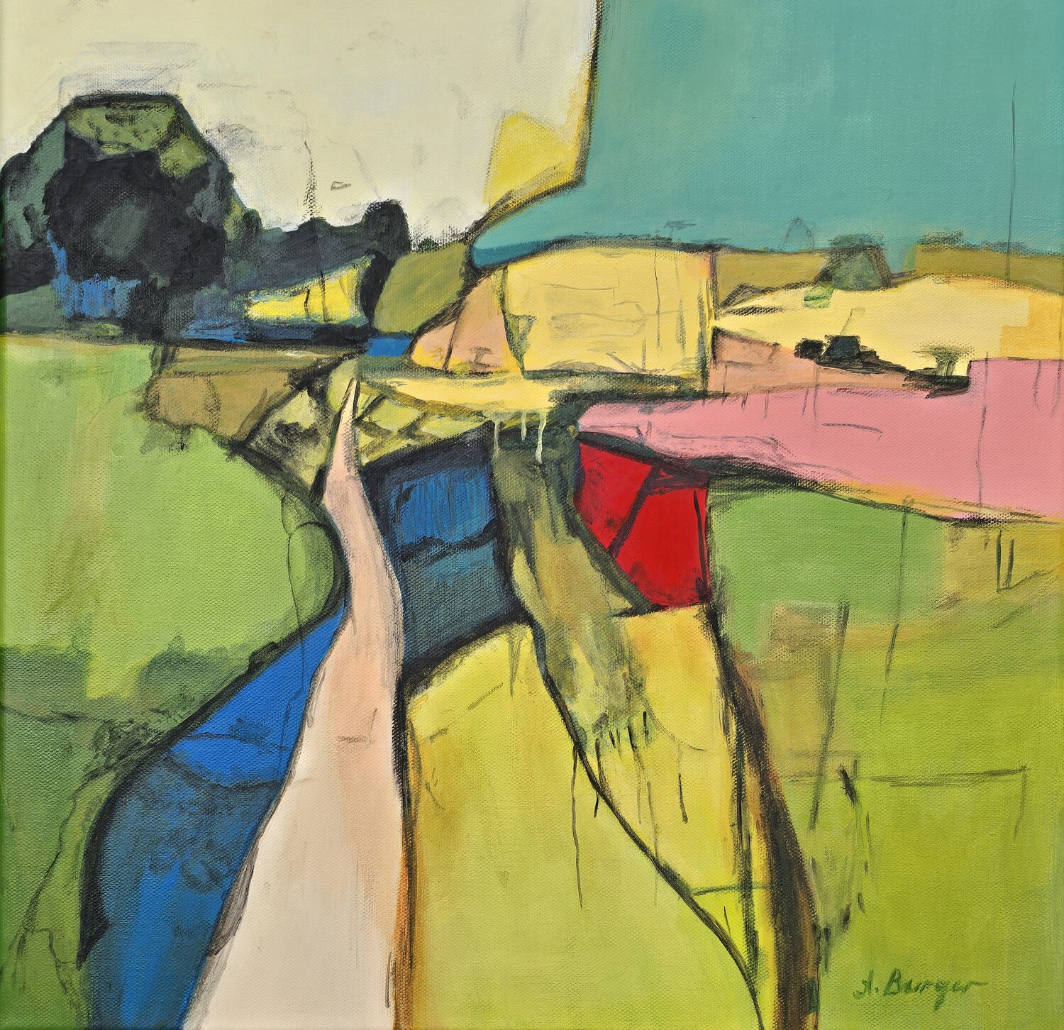 Limelight Over Wachau Anna Burger Origineel schilderij te koop