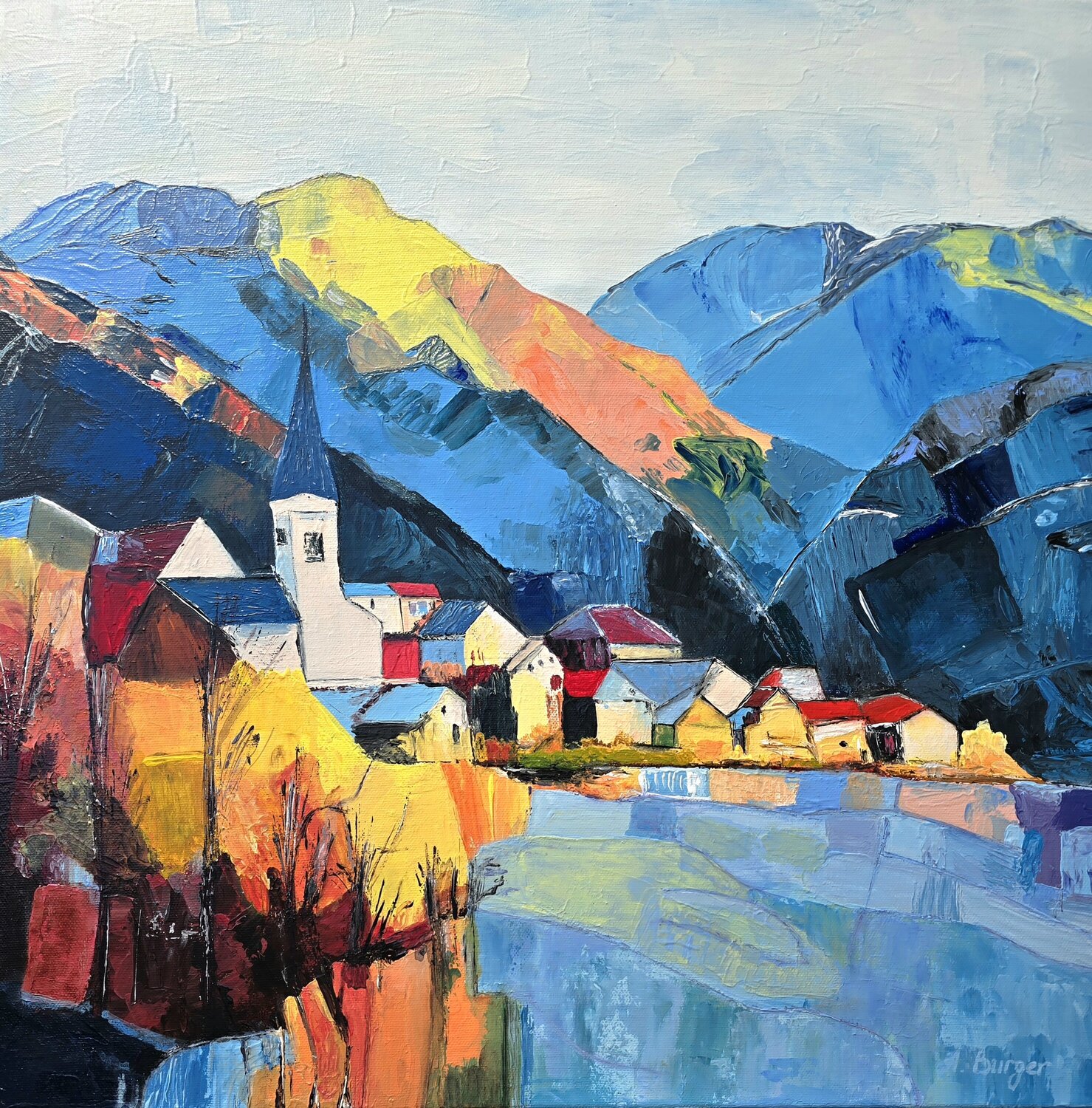 Hallstatt in Golden Autumn Light Anna Burger