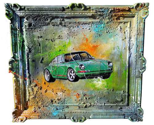 PORSCHE - Urban Luxury Pop Art Painting by Luca La Marca by Luca La Marca, Painting for Sale on Singulart