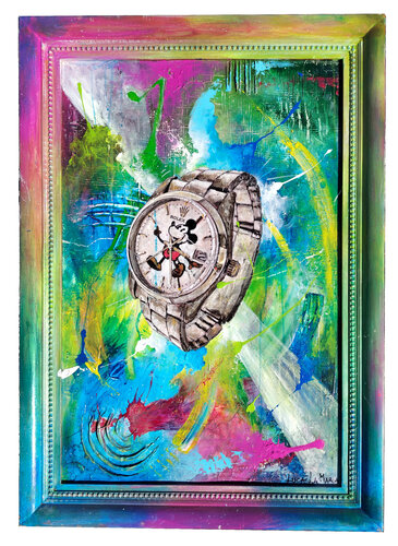 Michey Mouse - Urban Luxury Pop Art Painting by Luca La Marca by Luca La Marca, Painting for Sale on Singulart