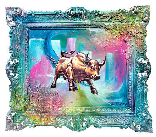 Wall Street - Urban Luxury Pop Art Painting by Luca La Marca by Luca La Marca, 회화 for Sale on Singulart