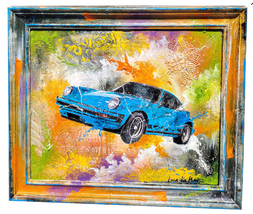 Opera Porsche - Urban Luxury Pop Art Painting by Luca La Marca by Luca La Marca, 회화 for Sale on Singulart