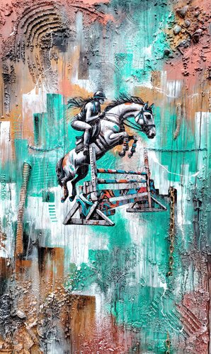 Grande salto - Urban Luxury Pop Art Painting by Luca La Marca van Luca La Marca, Schilderij te koop op Singulart