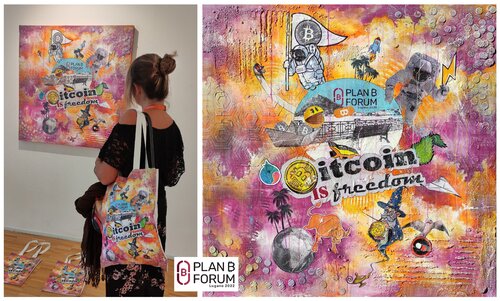 PLAN B FORUM LUGANO - BITCOIN EVENT van Luca La Marca, Schilderij te koop op Singulart