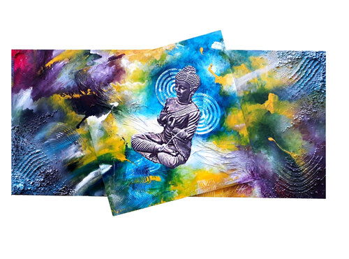 BUDDHA TRITTICO by Luca La Marca, 회화 for Sale on Singulart