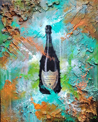 Domperignon - Urban Luxury Pop Art Painting by Luca La Marca by Luca La Marca, 회화 for Sale on Singulart