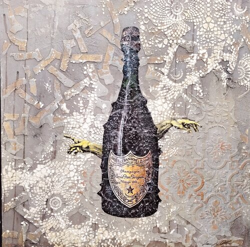 Dom Pérignon - Urban Luxury Pop Art Painting by Luca La Marca by Luca La Marca, Painting for Sale on Singulart