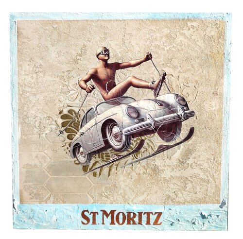 St. Moritz — Ice Elegance - Urban Luxury Pop Art Paiting by Luca La Marca von Luca La Marca, Malerei kaufen auf Singulart
