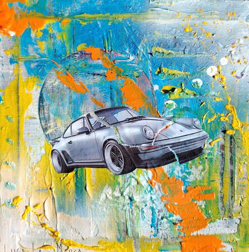 Opera Porsche - Urban Luxury Pop Art Painting by Luca La Marca de Luca La Marca, Pintura a la venta en Singulart