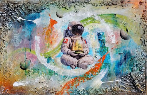 CUSTODE DELLA VITA (Guardian of Life) - Urban Luxury Pop Art Paiting by Luca La Marca by Luca La Marca, 회화 for Sale on Singulart