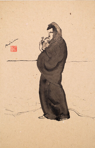 "Mother and Child by the Sea" from Pablo Picasso van Hirofumi Miyauchi (Andecian), Werk op papier te koop op Singulart