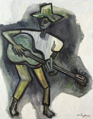 Bassist playing guitar von Hirofumi Miyauchi (Andecian), Malerei kaufen auf Singulart