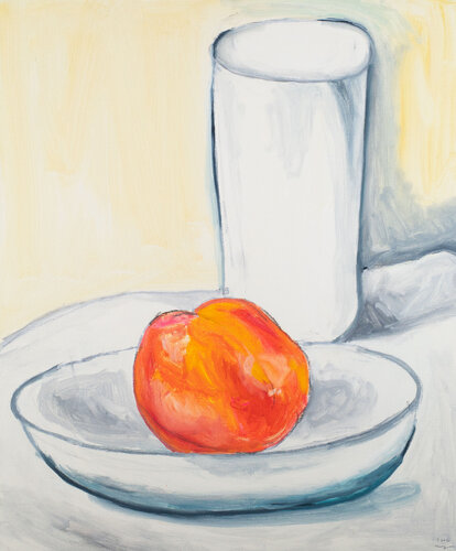 "Peach and Glass" from Georgia O'Keeffe van Hirofumi Miyauchi (Andecian), Schilderij te koop op Singulart