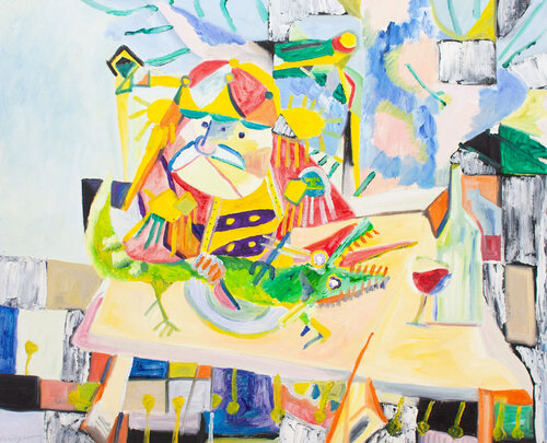 King eats dragon van Hirofumi Miyauchi (Andecian), Schilderij te koop op Singulart