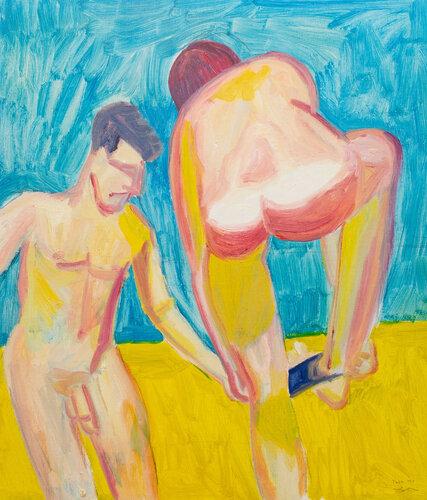Nudist beach de Hirofumi Miyauchi (Andecian), Pintura a la venta en Singulart