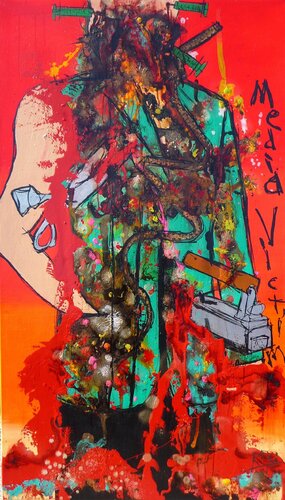 Media Victim par Kiki Bragard, Peinture en vente sur Singulart
