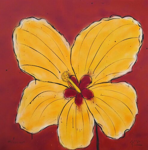 Hibiscus von Kiki Bragard, Malerei kaufen auf Singulart