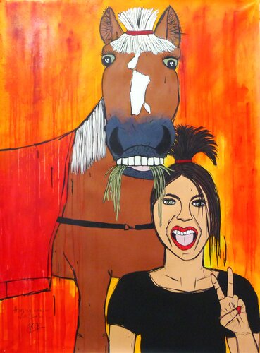 Horsing Around With Bella van Kiki Bragard, Schilderij te koop op Singulart