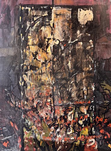 The Mayan Mask di Dana Puhosh, Pittura in vendita su Singulart