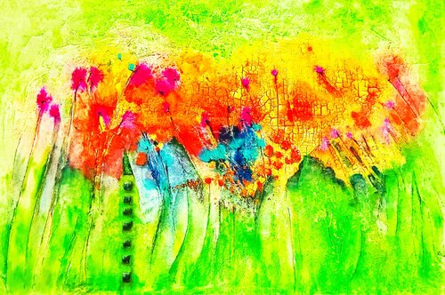 im Winde geweht van Cornelia Seibt, Schilderij te koop op Singulart